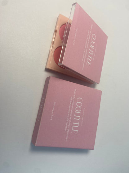 COOLITTLE Matte Blusher Powder Palette Blending Mood Cheek  4 Blendable Shades Fairy Pink Blusher in Lightweight Smooth Powder Vegan Makeup 1.84 ounces