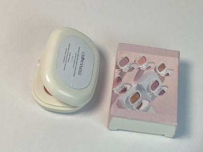CROWNMISS Powder Blush, Radiant Glow Face Blusher, Blendable Formula, Lasting Moisturizing, Ultra Fine Lightweight Texture, Natural Cherry Color