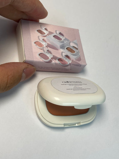 CROWNMISS Powder Blush, Radiant Glow Face Blusher, Blendable Formula, Lasting Moisturizing, Ultra Fine Lightweight Texture, Natural Cherry Color