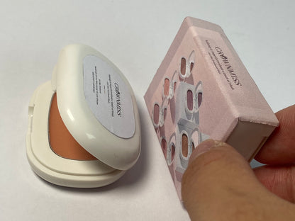 CROWNMISS Powder Blush, Radiant Glow Face Blusher, Blendable Formula, Lasting Moisturizing, Ultra Fine Lightweight Texture, Natural Cherry Color
