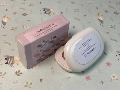 CROWNMISS Powder Blush, Radiant Glow Face Blusher, Blendable Formula, Lasting Moisturizing, Ultra Fine Lightweight Texture, Natural Cherry Color