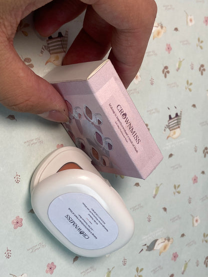 CROWNMISS Powder Blush, Radiant Glow Face Blusher, Blendable Formula, Lasting Moisturizing, Ultra Fine Lightweight Texture, Natural Cherry Color