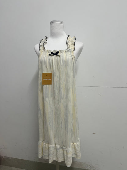 Campanda Sleepwear 100% Cotton Nightgowns for Women Sleeveless Sleep Dress Ladies Gowns Sleepwear with Pockets
