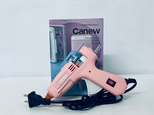 Canew Compact Mini Size High-Temperature Hot Glue Gun - Ideal for Crafting - Pink