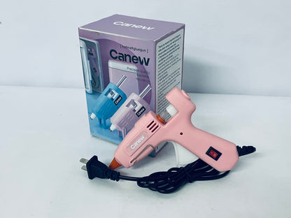 Canew Compact Mini Size High-Temperature Hot Glue Gun - Ideal for Crafting - Pink