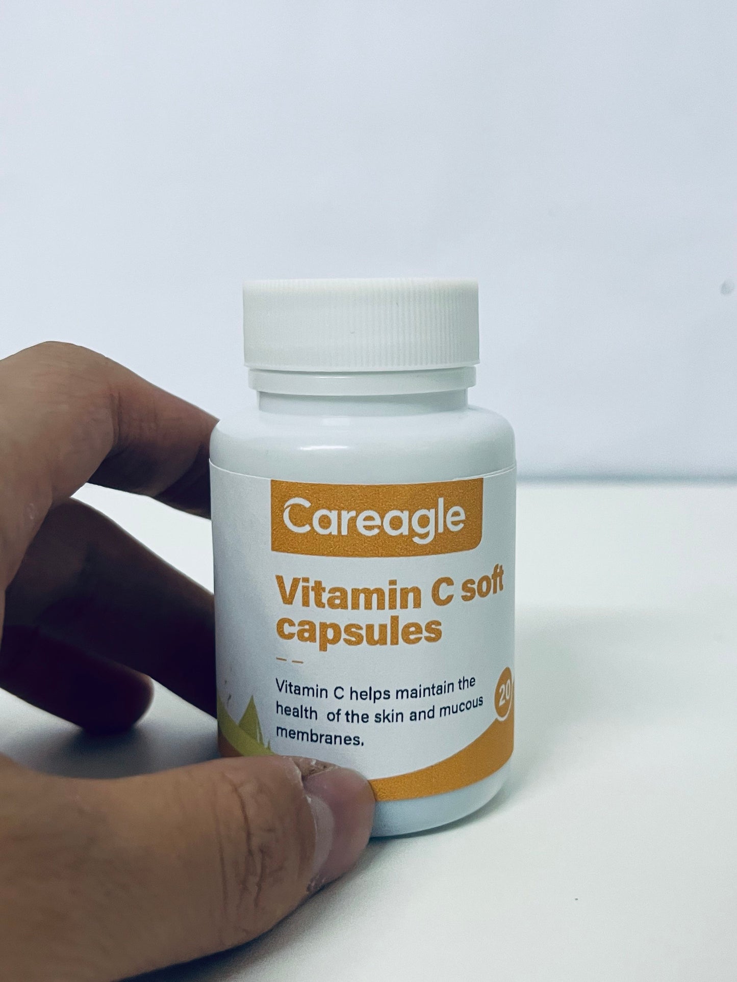 Careagle Vitamin C Soft Capsules 20-Count Gentle Nourishment A Daily Nutritional Supplement for Skin & Mucous Membrane Health