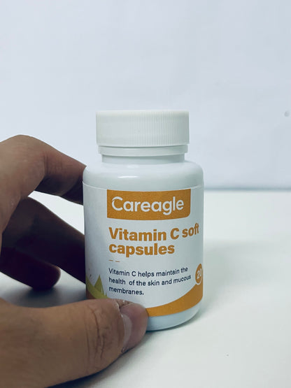 Careagle Vitamin C Soft Capsules 20-Count Gentle Nourishment A Daily Nutritional Supplement for Skin & Mucous Membrane Health