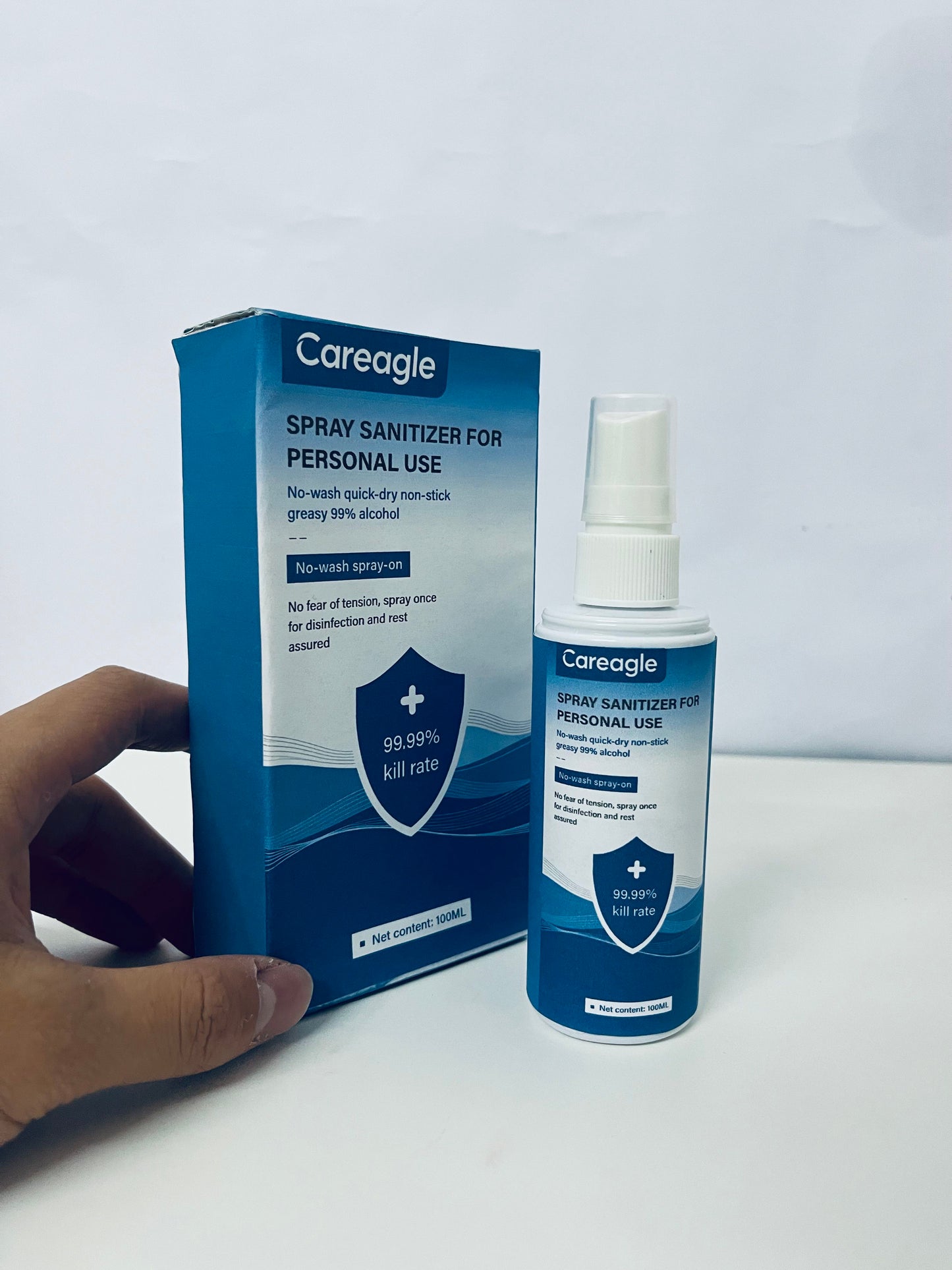 Careagle Personal Use Spray Sanitizer 100ML 99.99% Kill Rate No-Wash Quick-Dry A Portable Hygiene Tool for Daily Protection