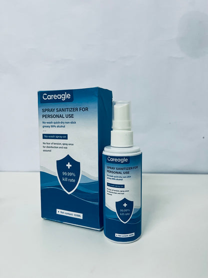 Careagle Personal Use Spray Sanitizer 100ML 99.99% Kill Rate No-Wash Quick-Dry A Portable Hygiene Tool for Daily Protection