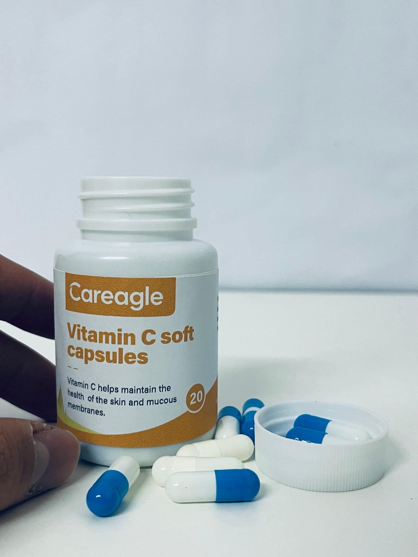 Careagle Vitamin C Soft Capsules 20-Count Gentle Nourishment A Daily Nutritional Supplement for Skin & Mucous Membrane Health