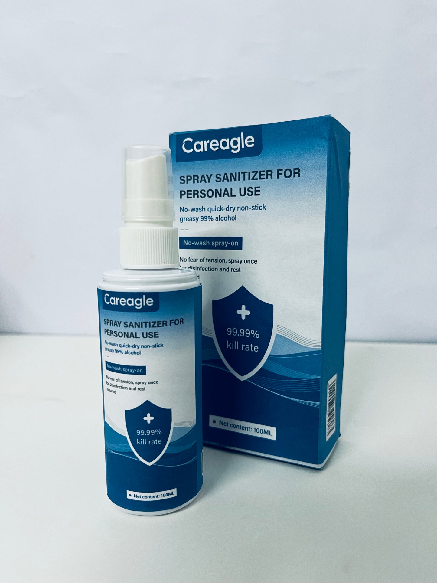 Careagle Personal Use Spray Sanitizer 100ML 99.99% Kill Rate No-Wash Quick-Dry A Portable Hygiene Tool for Daily Protection