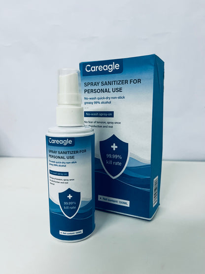 Careagle Personal Use Spray Sanitizer 100ML 99.99% Kill Rate No-Wash Quick-Dry A Portable Hygiene Tool for Daily Protection