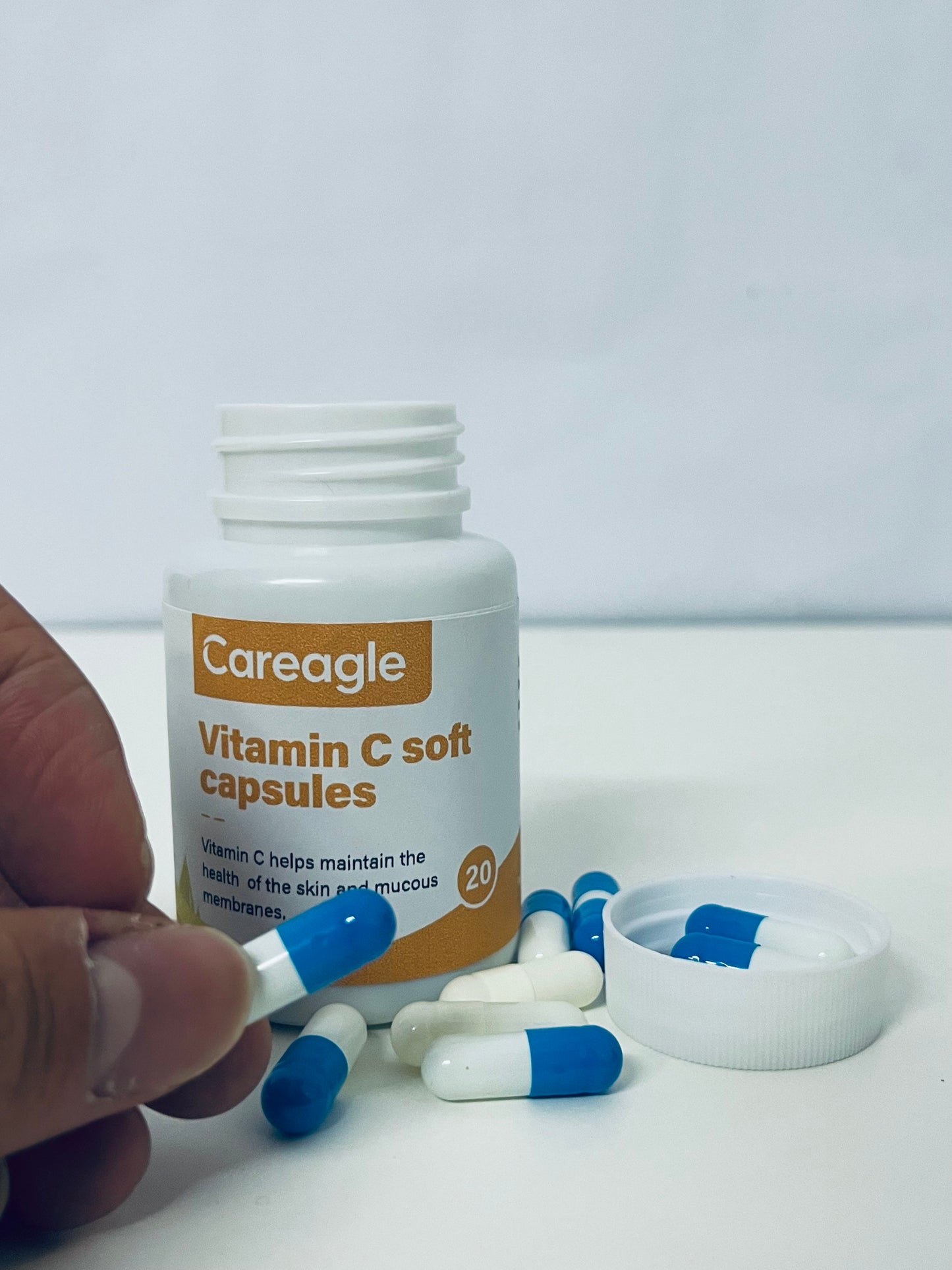 Careagle Vitamin C Soft Capsules 20-Count Gentle Nourishment A Daily Nutritional Supplement for Skin & Mucous Membrane Health