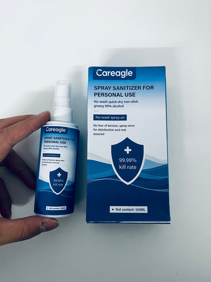 Careagle Personal Use Spray Sanitizer 100ML 99.99% Kill Rate No-Wash Quick-Dry A Portable Hygiene Tool for Daily Protection