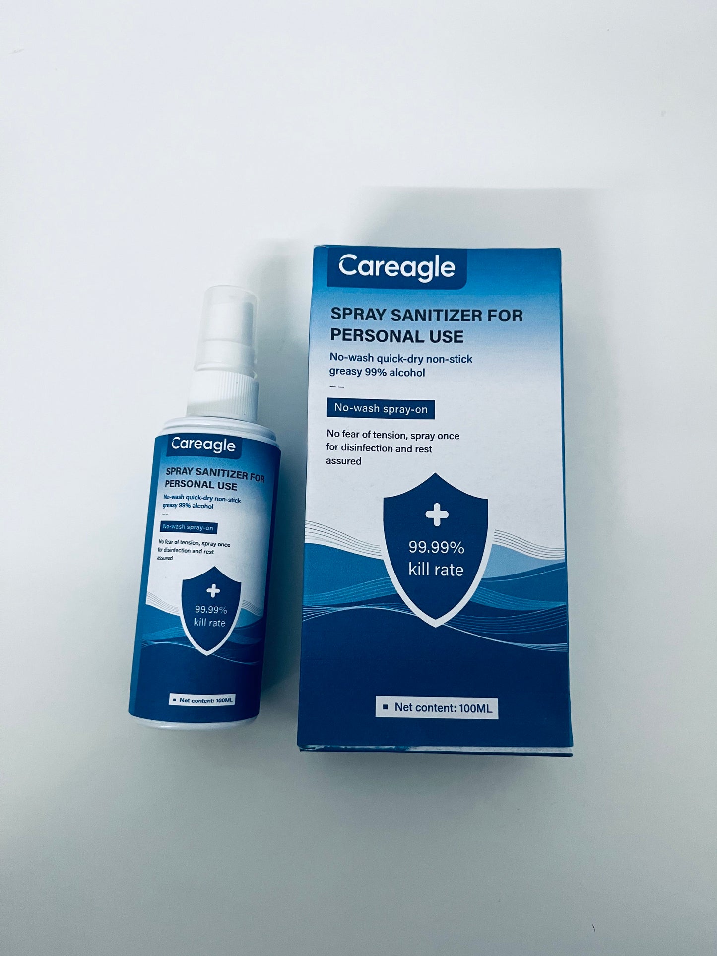 Careagle Personal Use Spray Sanitizer 100ML 99.99% Kill Rate No-Wash Quick-Dry A Portable Hygiene Tool for Daily Protection