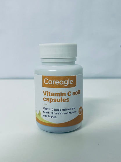 Careagle Vitamin C Soft Capsules 20-Count Gentle Nourishment A Daily Nutritional Supplement for Skin & Mucous Membrane Health