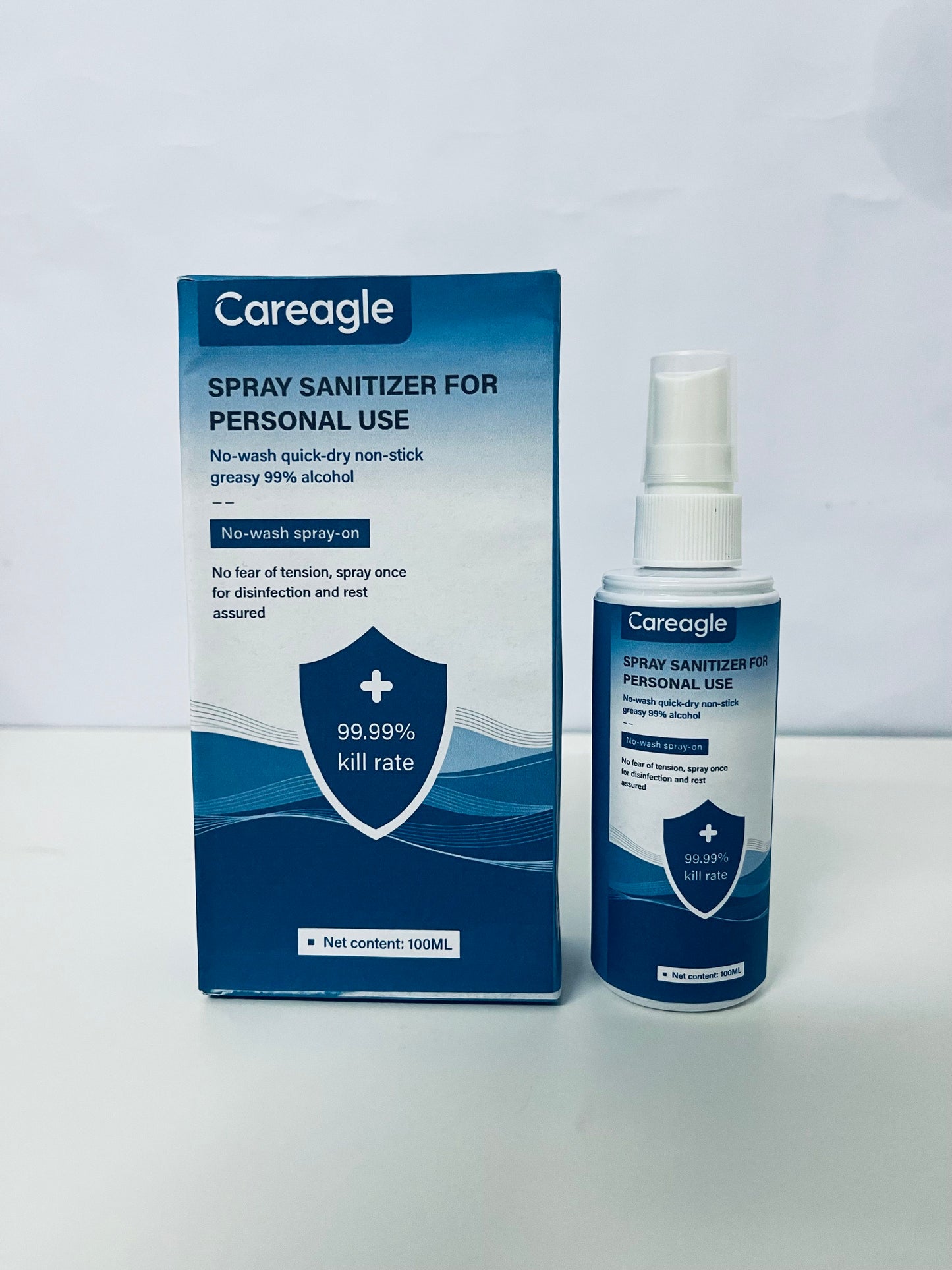 Careagle Personal Use Spray Sanitizer 100ML 99.99% Kill Rate No-Wash Quick-Dry A Portable Hygiene Tool for Daily Protection