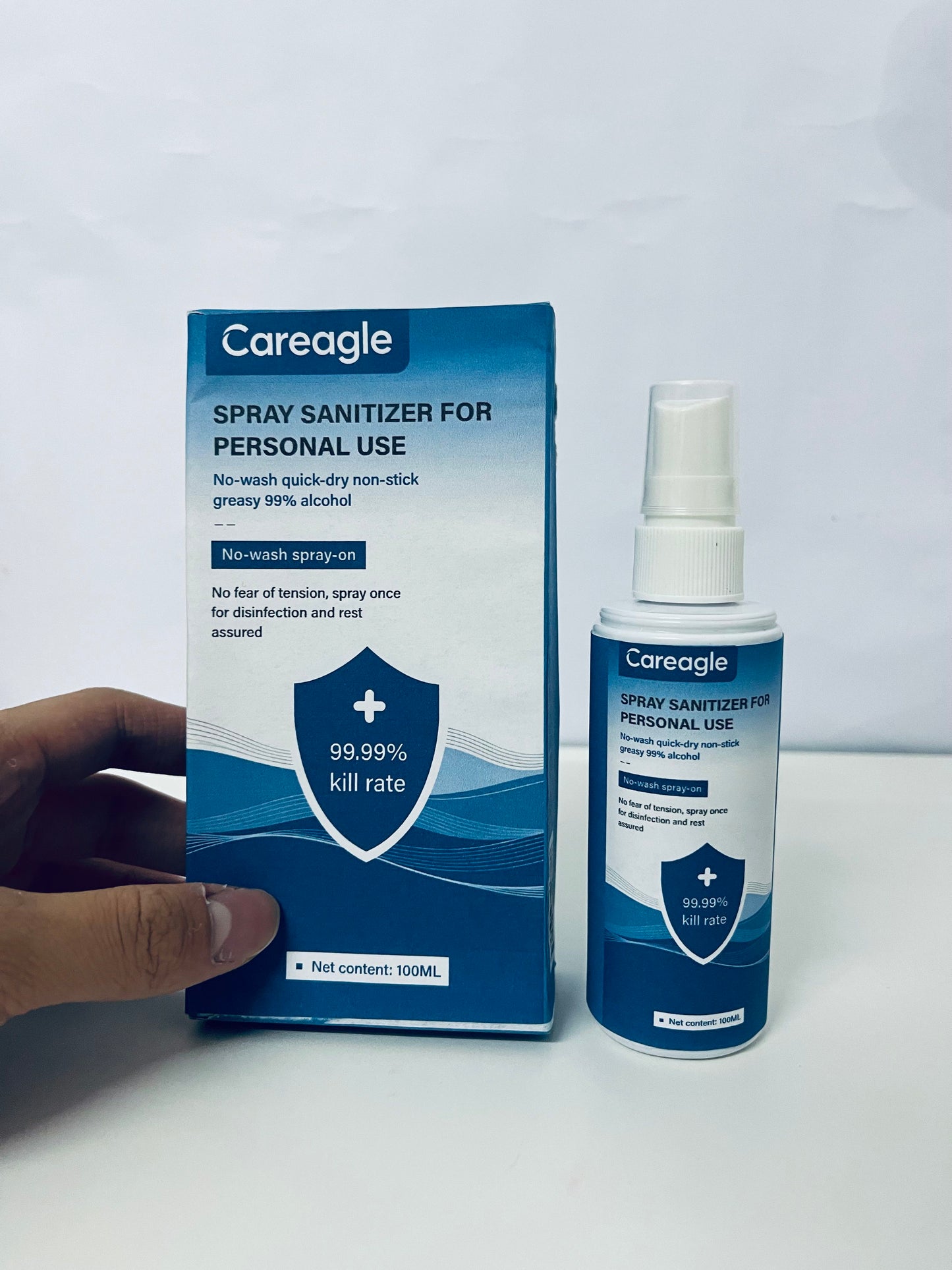 Careagle Personal Use Spray Sanitizer 100ML 99.99% Kill Rate No-Wash Quick-Dry A Portable Hygiene Tool for Daily Protection