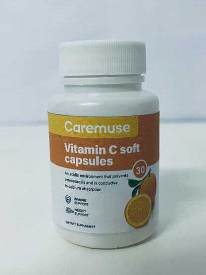 Caremuse Vitamin C Soft Capsules Nutritional Supplement A Vitality Item for Daily Health