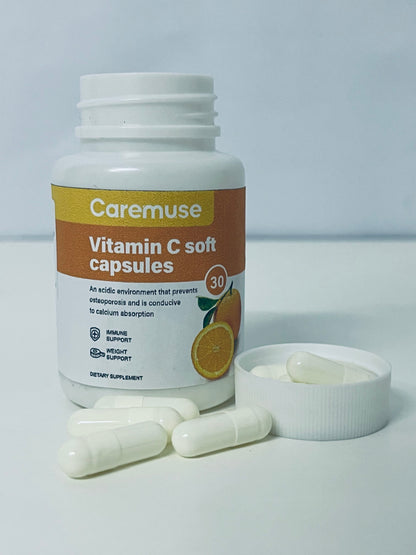 Caremuse Vitamin C Soft Capsules Nutritional Supplement A Vitality Item for Daily Health