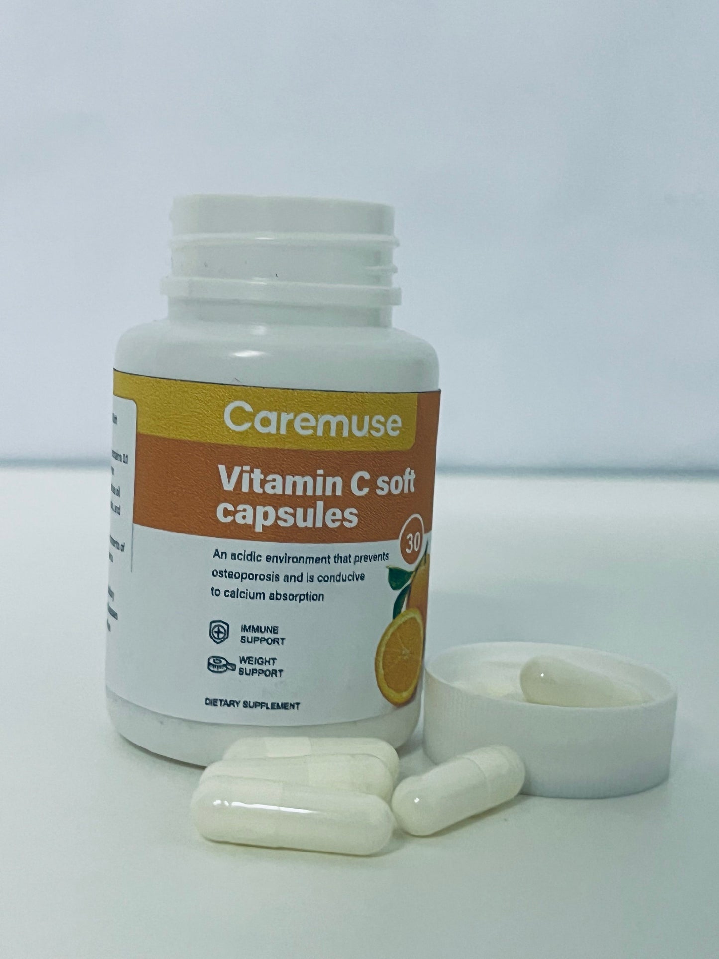 Caremuse Vitamin C Soft Capsules Nutritional Supplement A Vitality Item for Daily Health