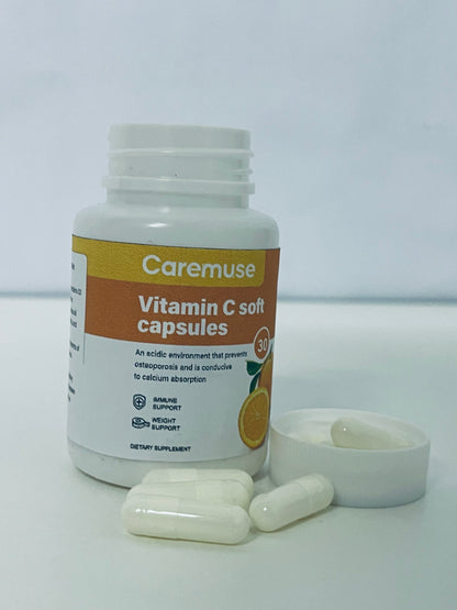 Caremuse Vitamin C Soft Capsules Nutritional Supplement A Vitality Item for Daily Health