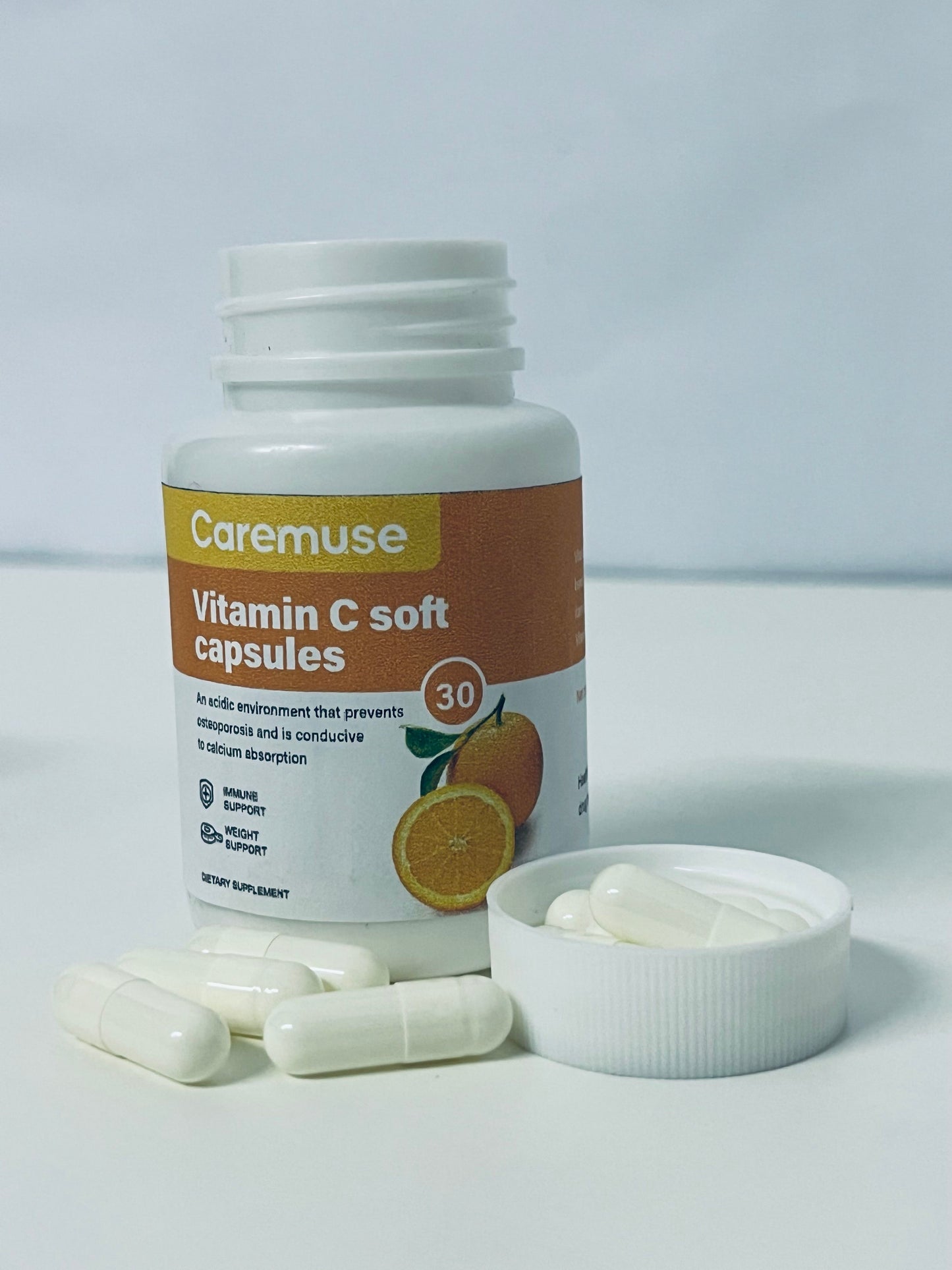 Caremuse Vitamin C Soft Capsules Nutritional Supplement A Vitality Item for Daily Health