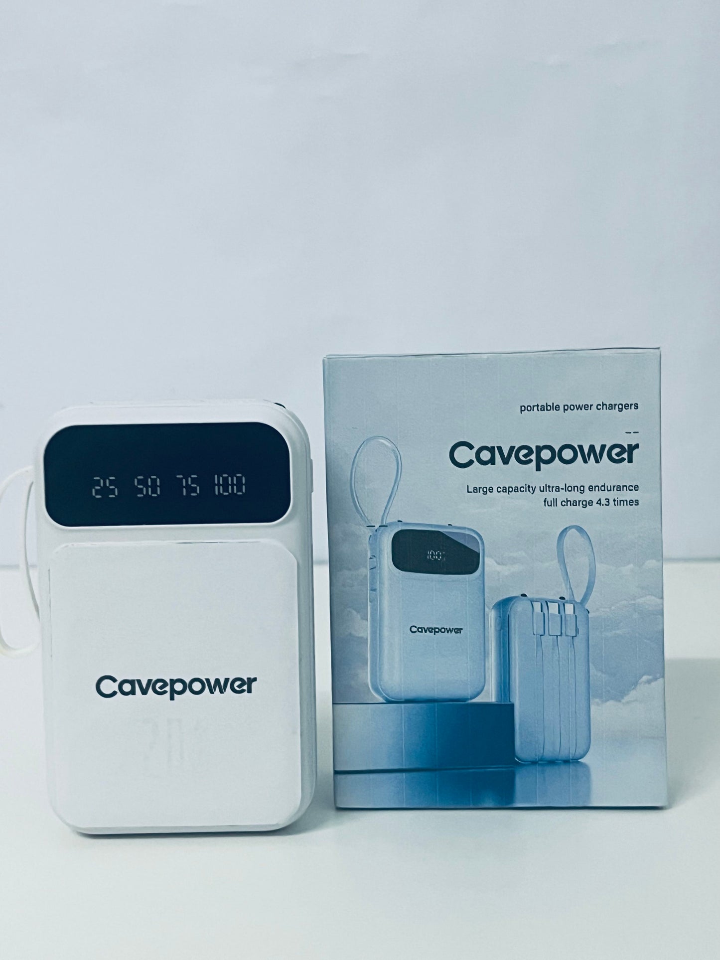 Cavepower High-Capacity Digital Display Power Bank Long-Lasting & Portable Power Supply Item