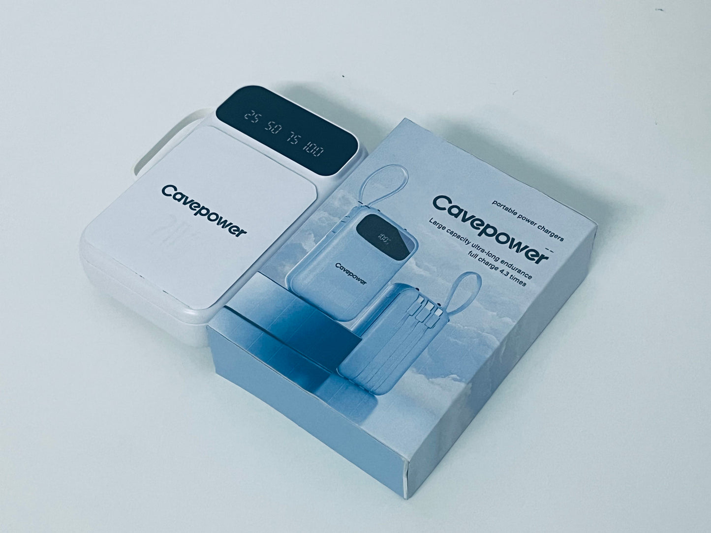 Cavepower High-Capacity Digital Display Power Bank Long-Lasting & Portable Power Supply Item