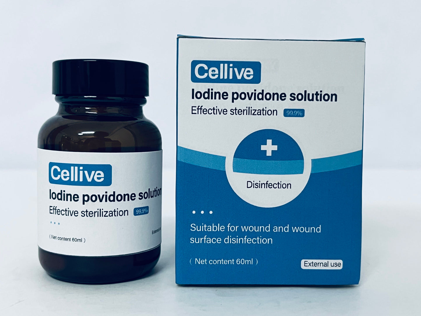 Cellive Cellive 10% Povidone-Iodine Liquid Topical Solution, USP - Topical Antiseptic for Cuts, Scrapes, Burns, and Minor Skin Wounds
