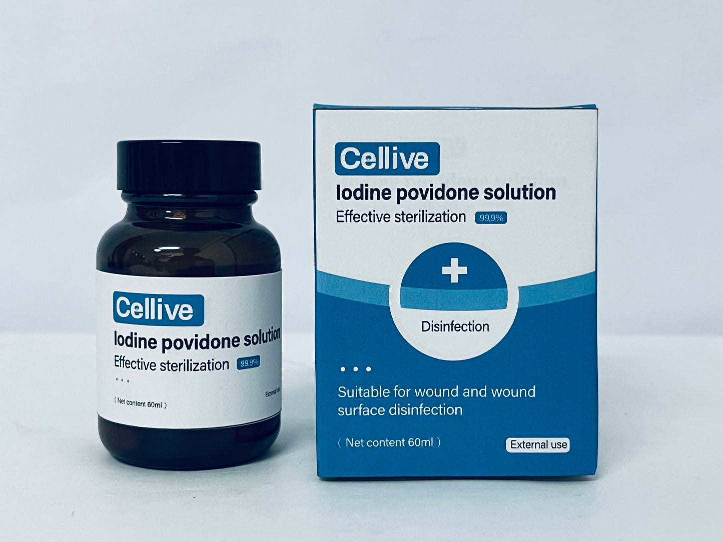 Cellive Cellive 10% Povidone-Iodine Liquid Topical Solution, USP - Topical Antiseptic for Cuts, Scrapes, Burns, and Minor Skin Wounds