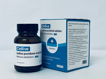 Cellive Cellive 10% Povidone-Iodine Liquid Topical Solution, USP - Topical Antiseptic for Cuts, Scrapes, Burns, and Minor Skin Wounds