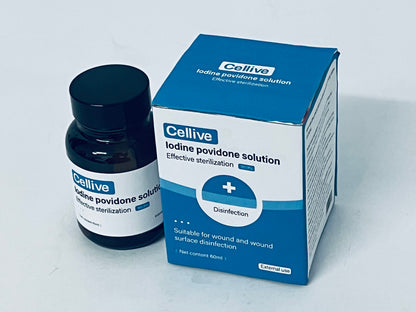Cellive Cellive 10% Povidone-Iodine Liquid Topical Solution, USP - Topical Antiseptic for Cuts, Scrapes, Burns, and Minor Skin Wounds