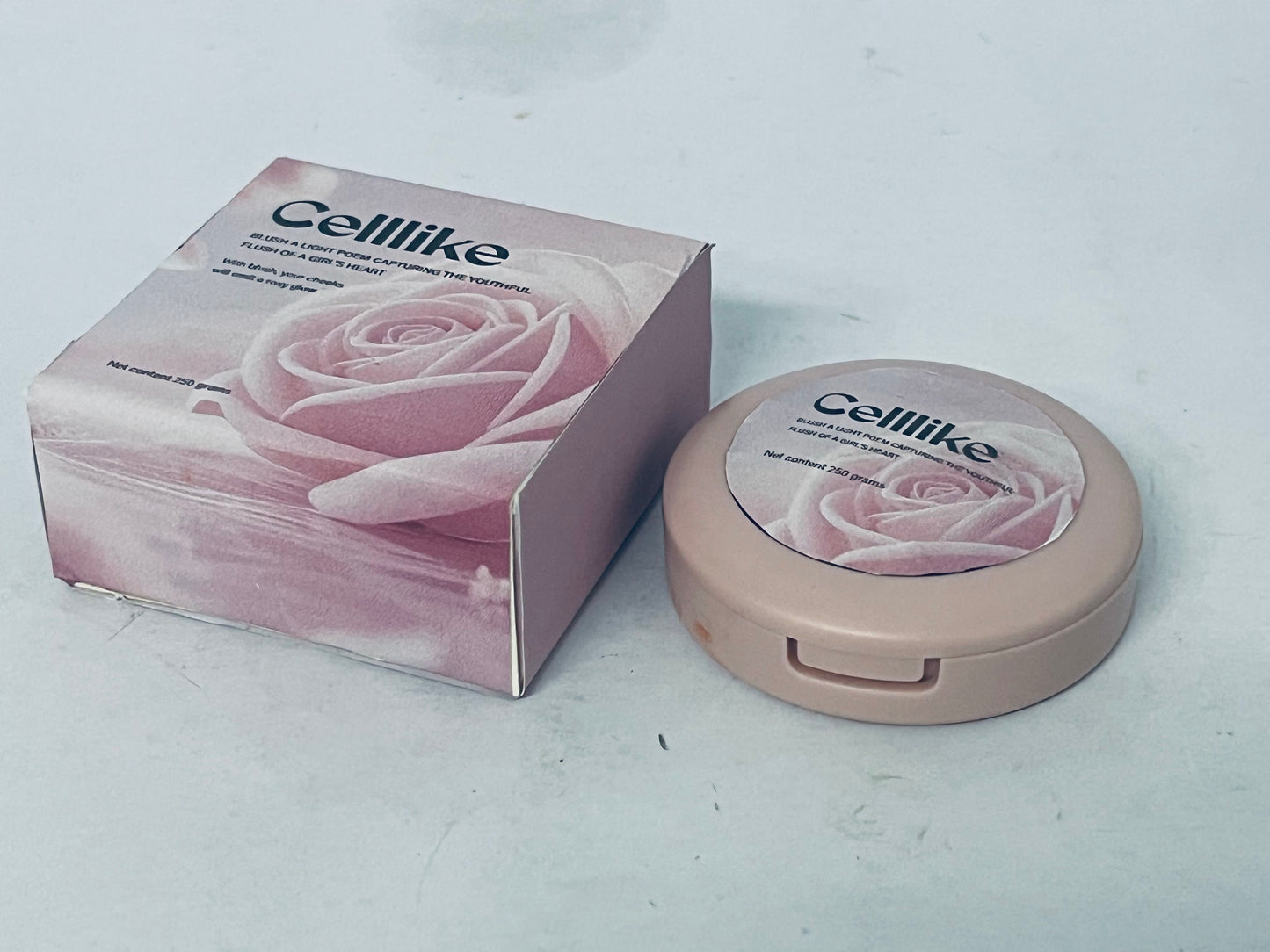 Celllike Natural Blush, Fine Texture Long-Lasting Natural Flush, 20g Blush for Cheek Tint & Complexion Enhancement