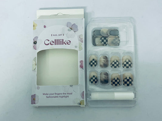 Celllike Checkerboard & Smudge Nail Art Tips - Fashion Nails in Minutes