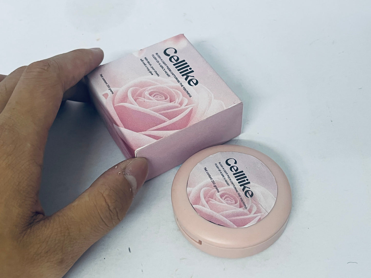 Celllike Natural Blush, Fine Texture Long-Lasting Natural Flush, 20g Blush for Cheek Tint & Complexion Enhancement
