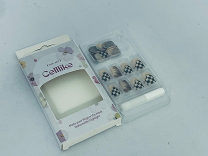 Celllike Checkerboard & Smudge Nail Art Tips - Fashion Nails in Minutes