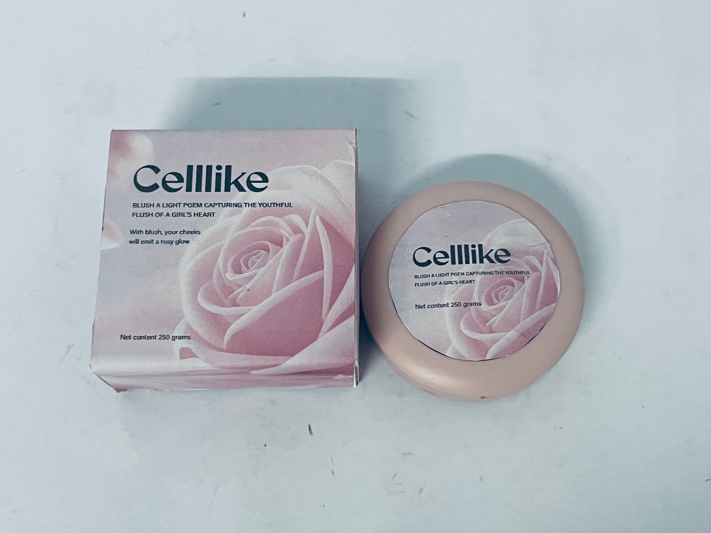 Celllike Natural Blush, Fine Texture Long-Lasting Natural Flush, 20g Blush for Cheek Tint & Complexion Enhancement