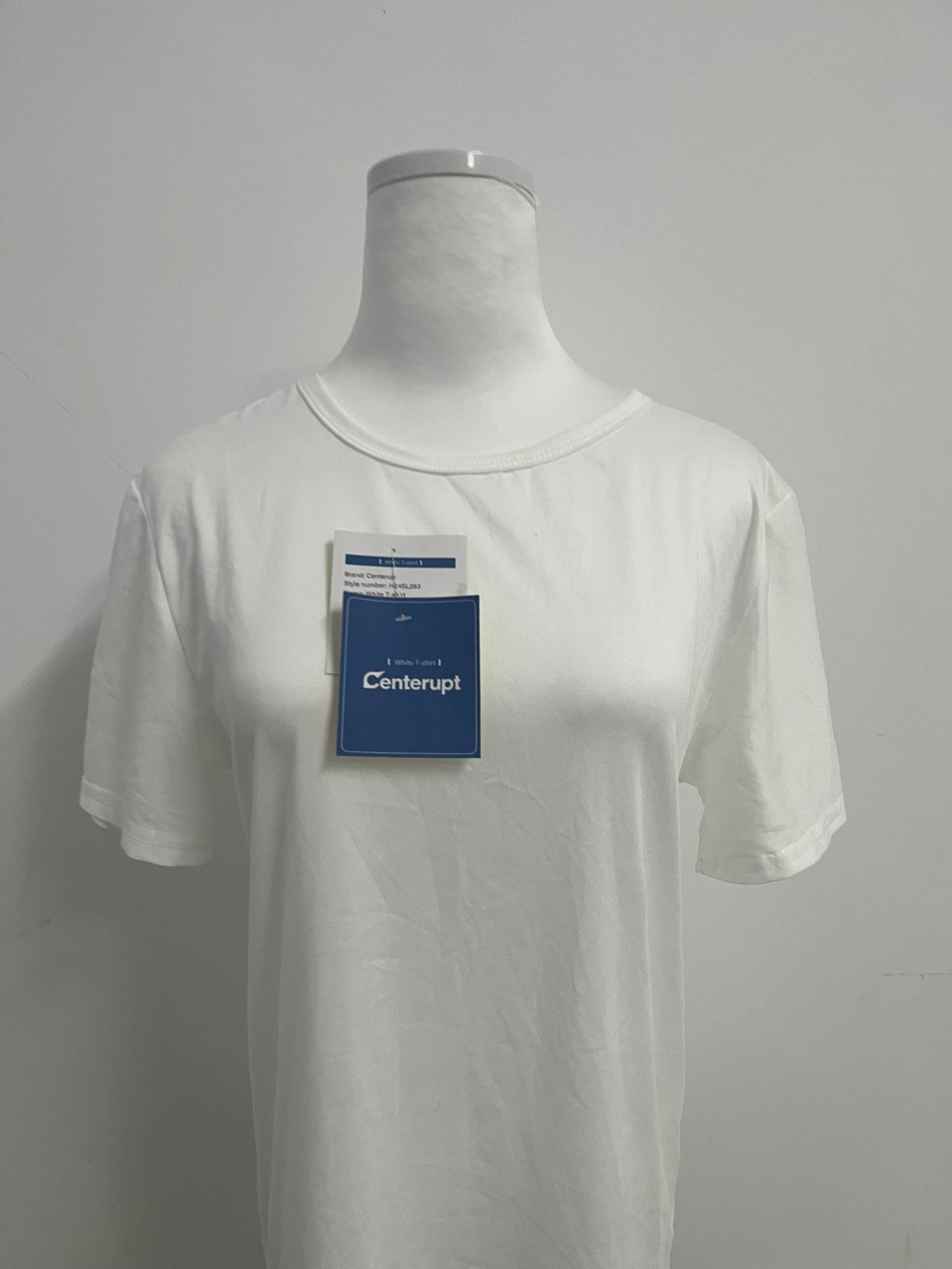 Centerupt Women's Crop Tops Summer Short Sleeve Cotton UPF 50+ Round Neck Casual Loose Cropped T-Shirts Solid Basic Tees