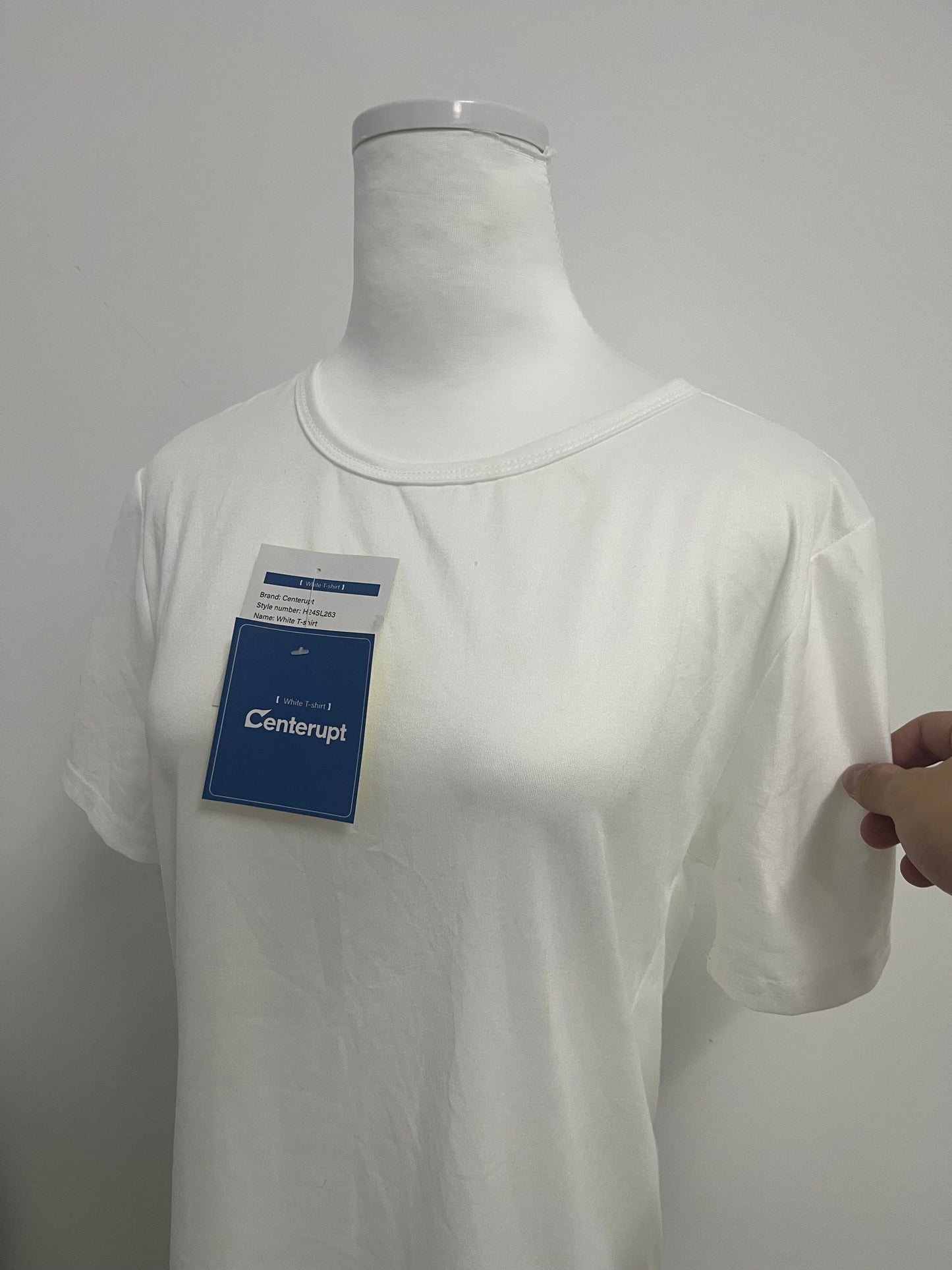 Centerupt Women's Crop Tops Summer Short Sleeve Cotton UPF 50+ Round Neck Casual Loose Cropped T-Shirts Solid Basic Tees