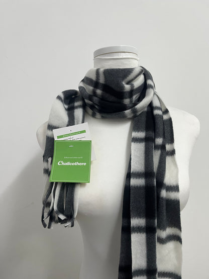 Chalicothere Neckerchiefs Black and White Plaid Warm Scarf - A Dual Role of Fashion and Warmth in Winter
