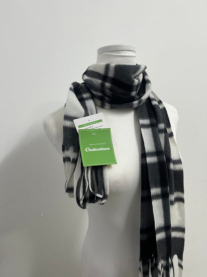 Chalicothere Neckerchiefs Black and White Plaid Warm Scarf - A Dual Role of Fashion and Warmth in Winter