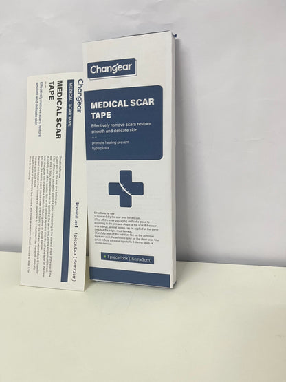Changear Medical Scar Tape 15cm×3cm - Scar Removal & Hyperplasia Prevention, Post-Operative/Wound Scar Care Patch, Skin-Friendly & Cuttable