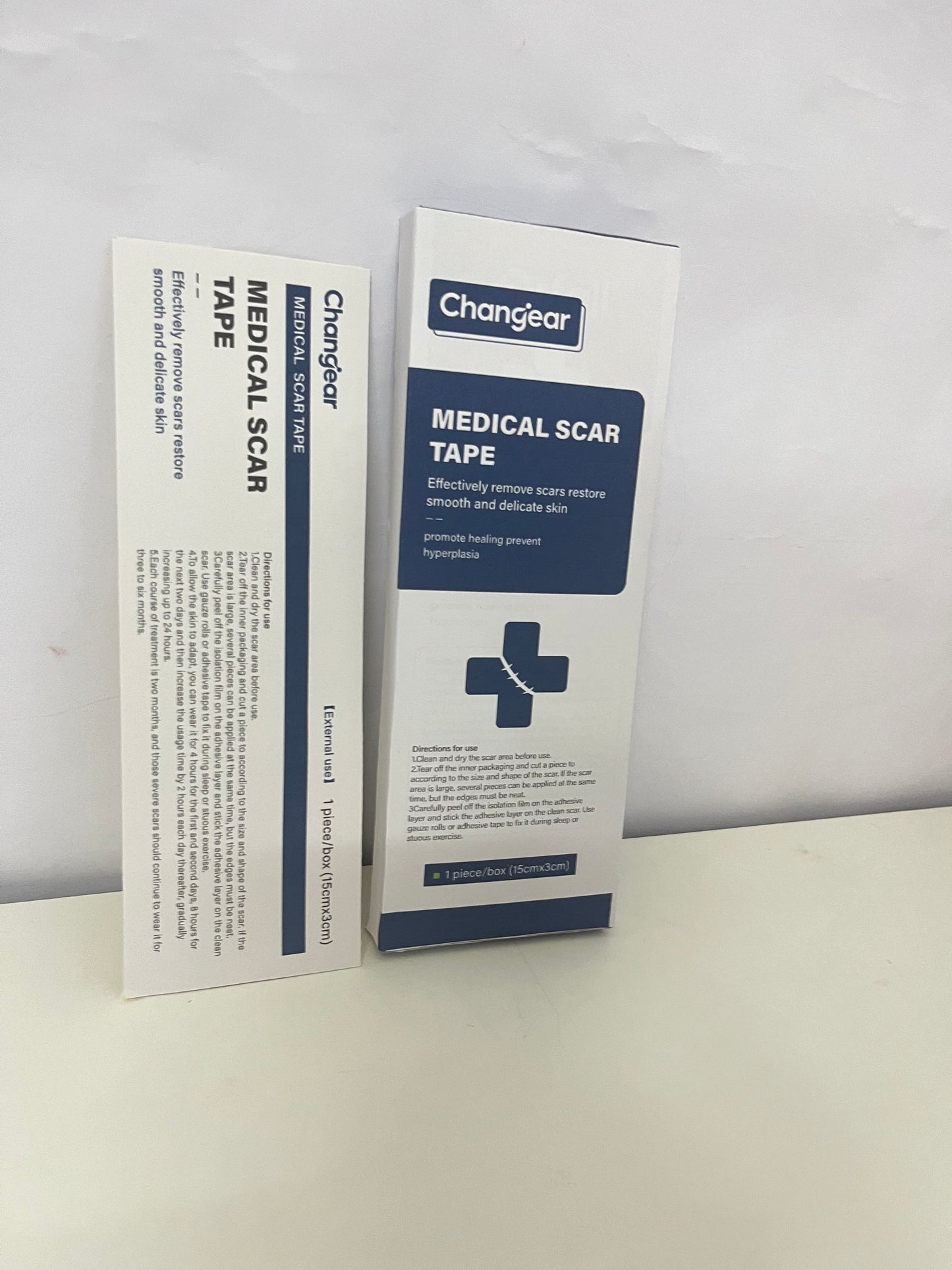 Changear Medical Scar Tape 15cm×3cm - Scar Removal & Hyperplasia Prevention, Post-Operative/Wound Scar Care Patch, Skin-Friendly & Cuttable