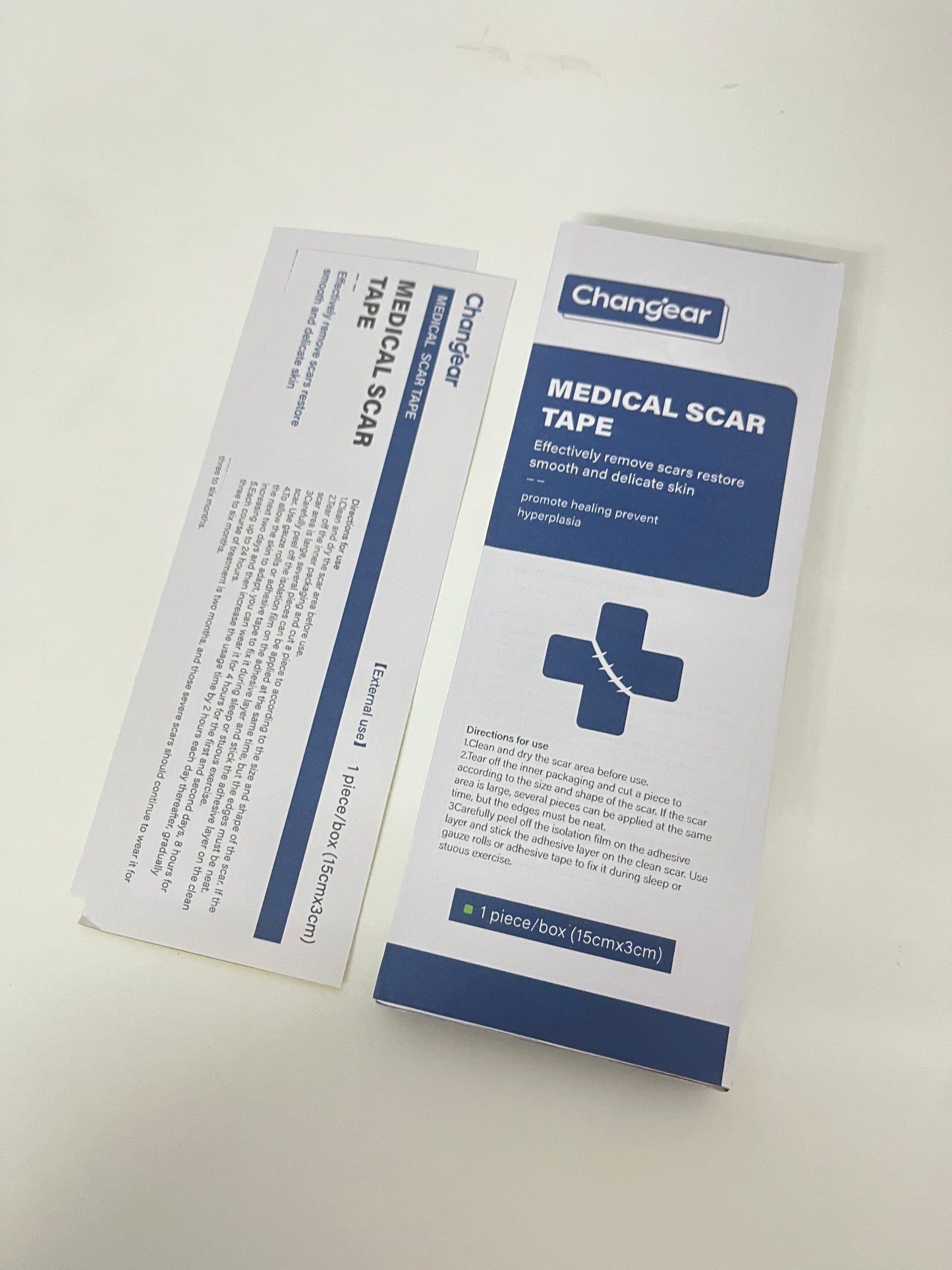 Changear Medical Scar Tape 15cm×3cm - Scar Removal & Hyperplasia Prevention, Post-Operative/Wound Scar Care Patch, Skin-Friendly & Cuttable