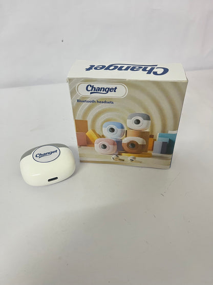 Changet Earbuds ENC Noise Cancellation Wireless Bluetooth Earphones,Dual Mics in Ear Detection Wireless Headset,Lower Delay 13mm Speaker Headphones. (White)