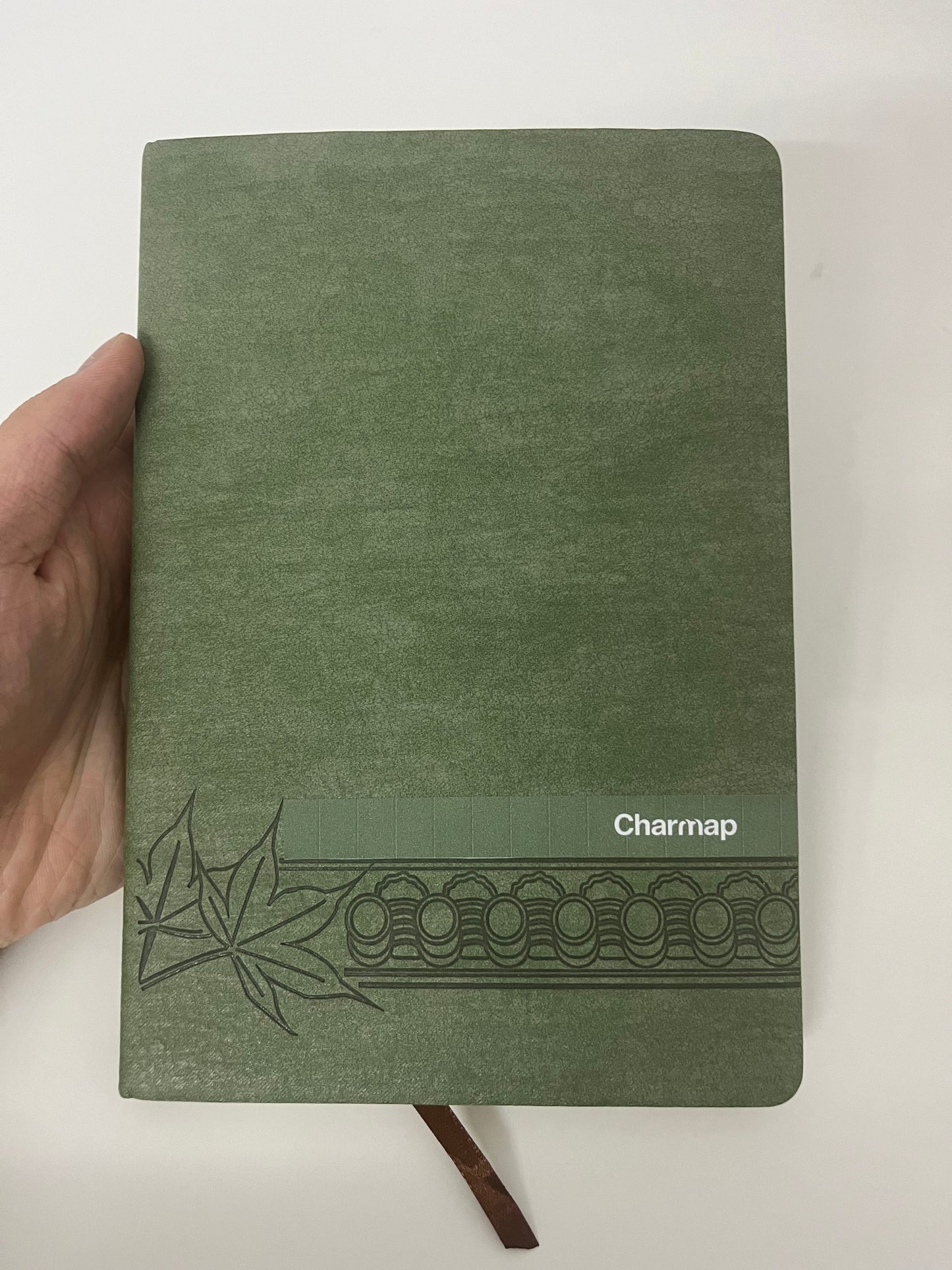 Charmap Retro Maple Leaf Pattern Notebook High-Quality Writing Item