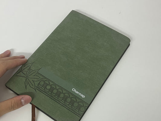 Charmap Retro Maple Leaf Pattern Notebook High-Quality Writing Item