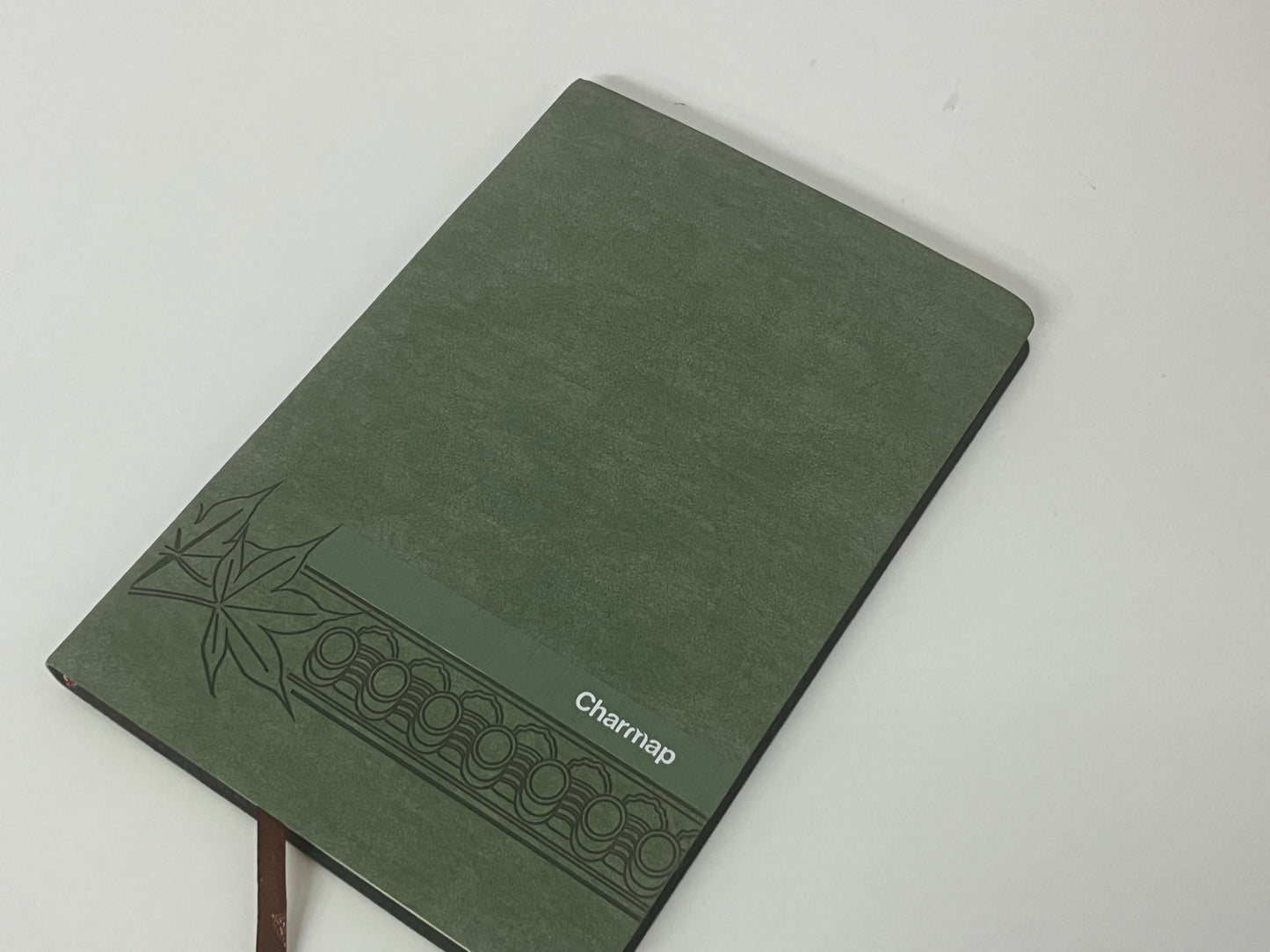 Charmap Retro Maple Leaf Pattern Notebook High-Quality Writing Item