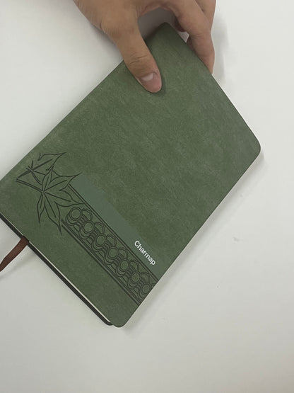 Charmap Retro Maple Leaf Pattern Notebook High-Quality Writing Item